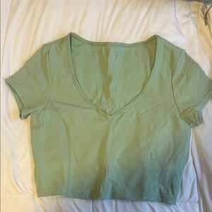 Offline Green V-Neck Women's Top